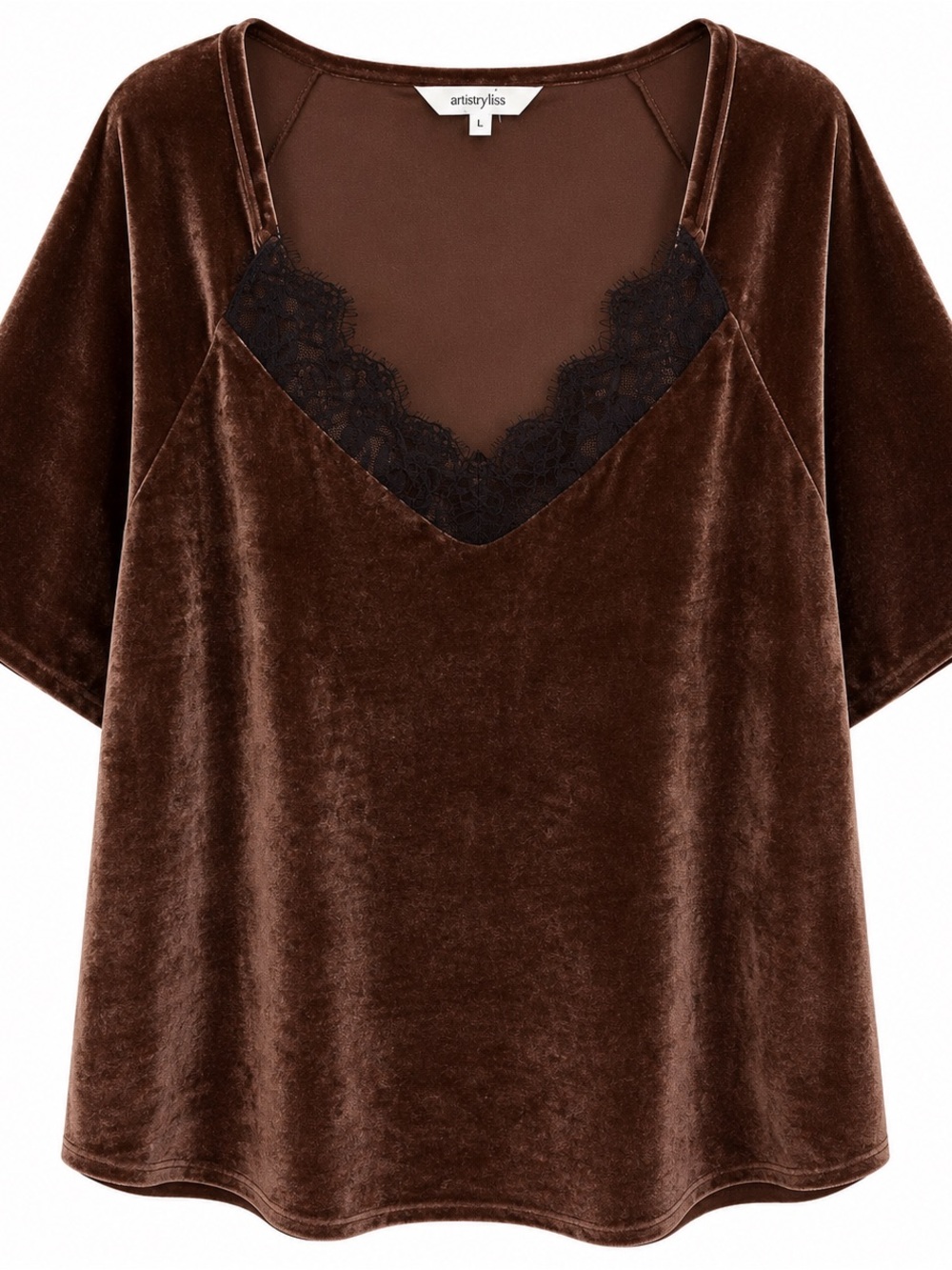 Elegant Brown Velvet Women's Top
Boho Vintage Hippie